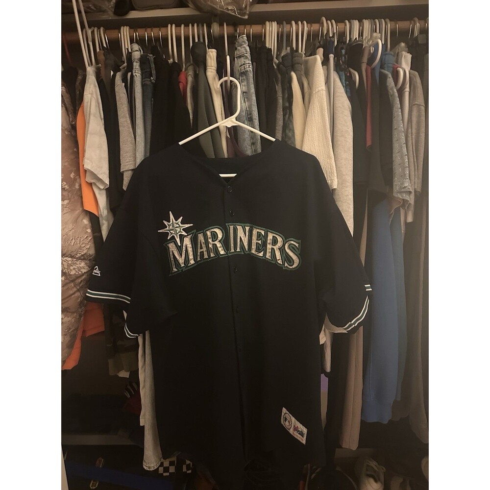 Men’s Majestic Seattle Mariners Ken Griffey Jr 24 Jersey Size 2XL Baseball